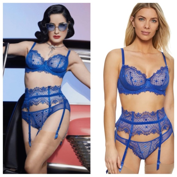 Dita Lingerie Set in Blue